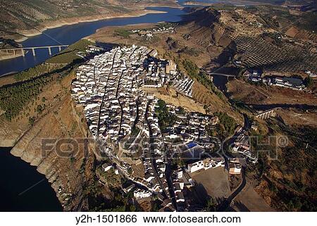 Aerial view of Iznajar, Cordoba, Spain View Large Photo Image Stock Photograph - Aerial view of Iznajar, Cordoba, Spain. Fotosearch