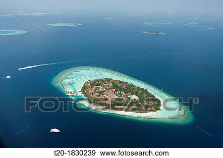 Aerial View of Kurumba Island, North Male Atoll, Maldives View Large Photo Image Stock Photo - Aerial View of Kurumba Island, North Male Atoll, Maldives. Fotosearch