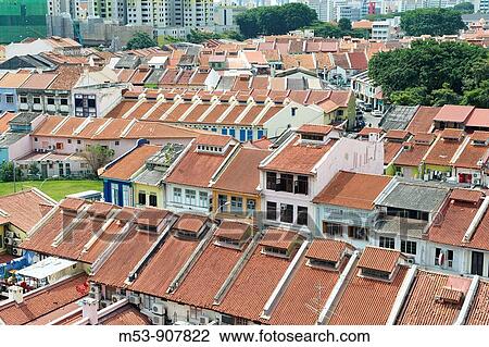 aerial view of little india district singapore asia View Large Photo Image Stock Image - aerial view of little india district singapore asia. Fotosearch