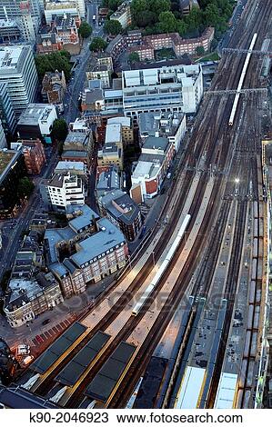 Stock Image - Aerial view of London, England, Great Britain, United Kingdom, Europe.. Fotosearch