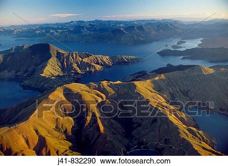 Aerial view of Marlborough Sounds New Zealand View Large Photo Image Stock Image - Aerial view of Marlborough Sounds New Zealand. Fotosearch