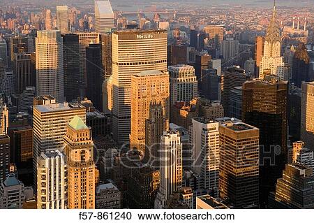 Stock Image - Aerial view of New York City, USA. Fotosearch