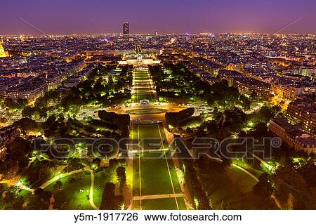 Aerial view of Paris from Eiffel Tower, France, Europe View Large Photo Image Stock Photograph - Aerial view of Paris from Eiffel Tower, France, Europe. Fotosearch