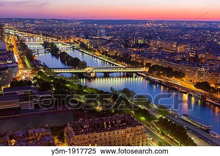 Aerial view of Paris from Eiffel Tower, France, Europe View Large Photo Image Stock Photography - Aerial view of Paris from Eiffel Tower, France, Europe. Fotosearch