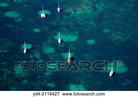 Aerial view of Pollensa, sailing boat anchored in the Pollensa Bay, Mallorca, Balearic Island, Spain. View Large Photo Image Stock Photo - Aerial view of Pollensa, sailing boat anchored in the Pollensa Bay, Mallorca, Balearic Island, Spain.. Fotosearch