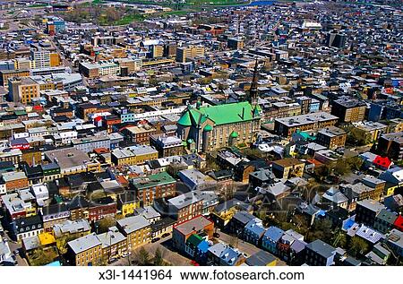 Picture - Aerial view of Quebec Canada. Fotosearch