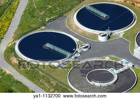 Aerial view of sewage treatment works. Lorraine region, France View Large Photo Image Stock Image - Aerial view of sewage treatment works. Lorraine region, France. Fotosearch