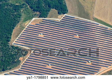 Aerial view of solar power station south part, Les Mees, Alpes de Haute Provence, France View Large Photo Image Stock Image - Aerial view of solar power station south part, Les Mees, Alpes de Haute Provence, France. Fotosearch
