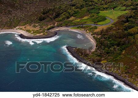 Aerial View of the cost of Molokai Island, Hawaii, USA View Large Photo Image Stock Photography - Aerial View of the cost of Molokai Island, Hawaii, USA. Fotosearch