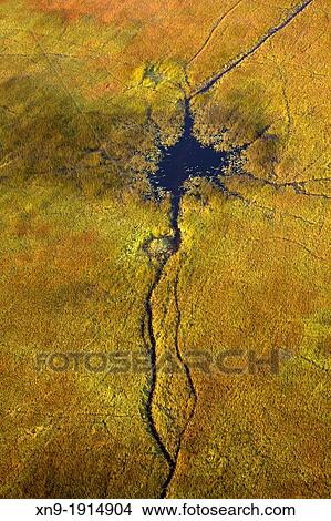 Aerial View of the Okavango Delta, Botswana View Large Photo Image Picture - Aerial View of the Okavango Delta, Botswana. Fotosearch