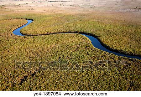 Aerial View of the Okavango Delta, Botswana View Large Photo Image Picture - Aerial View of the Okavango Delta, Botswana. Fotosearch