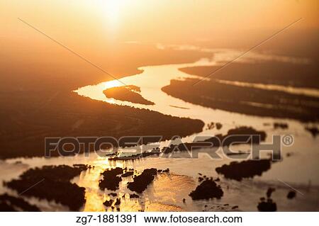 Aerial view of the Zambezi river, tilt shift effect View Large Photo Image Stock Image - Aerial view of the Zambezi river, tilt shift effect. Fotosearch