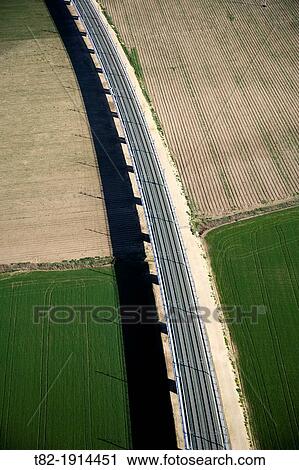 aerial view of train tracks and cultivated fields, Cadiz, Spain, Europe View Large Photo Image Stock Image - aerial view of train tracks and cultivated fields, Cadiz, Spain, Europe. Fotosearch