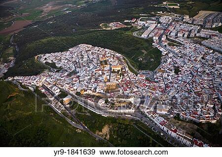 Aerial view of? Vejer de la Frontera? small white village from Costa de la Luz CBdiz area, Spain. View Large Photo Image Stock Photo - Aerial view of? Vejer de la Frontera? small white village from Costa de la Luz CBdiz area, Spain.. Fotosearch