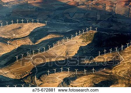 Aerial view of Windmills, Valencia, Spain View Large Photo Image Stock Image - Aerial view of Windmills, Valencia, Spain. Fotosearch