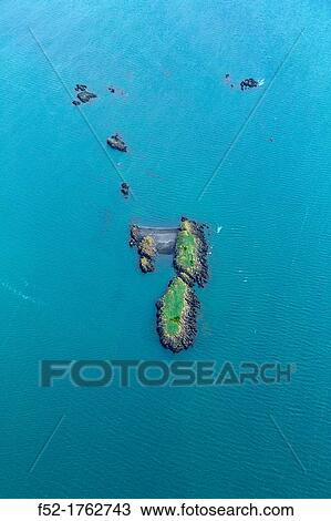 Aerial view on the way to the Snaefellsness peninsula, Iceland, Europe. View Large Photo Image Stock Image - Aerial view on the way to the Snaefellsness peninsula, Iceland, Europe.. Fotosearch
