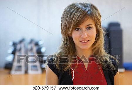Aerobics and dance instructor at gym View Large Photo Image Stock Photo - Aerobics and dance instructor at gym. Fotosearch