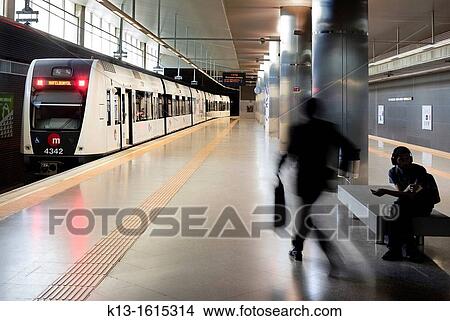 Aeroport metro station Valencia Comunidad Valenciana Spain View Large Photo Image Picture - Aeroport metro station Valencia Comunidad Valenciana Spain. Fotosearch