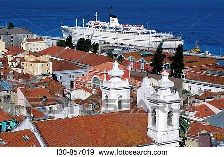 Afama district as seen from Miradouro de Santa Luzia, Lisbon, Portugal View Large Photo Image Stock Photo - Afama district as seen from Miradouro de Santa Luzia, Lisbon, Portugal. Fotosearch