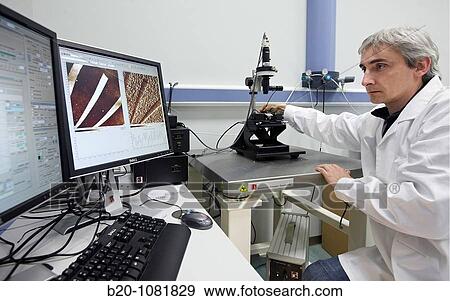 Stock Photo - AFM (Atomic Force Microscope), Probe microscopy laboratory, CIC nanoGUNE, Nanoscience Cooperative Research Center, San Sebastian, Gipuzkoa, Euskadi, Spain. Fotosearch