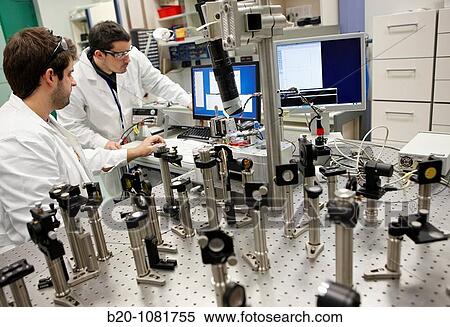 Stock Photography - AFM (Atomic force microscopy) setup, Nano-optics laboratory, optics, CO lasers, SNOM, CIC nanoGUNE, Nanoscience Cooperative Research Center, San Sebastian, Gipuzkoa, Euskadi, Spain. Fotosearch