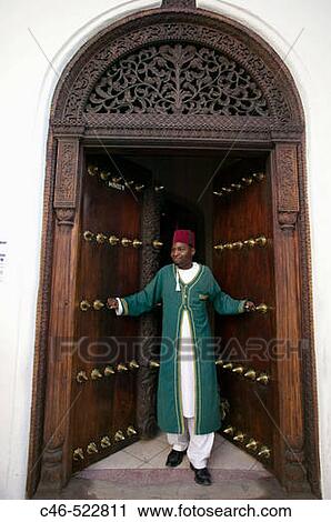 Africa House Hotel, Traditional carved wooden door in Stone Town. Zanzibar Island. Tanzania View Large Photo Image Stock Image - Africa House Hotel, Traditional carved wooden door in Stone Town. Zanzibar Island. Tanzania. Fotosearch