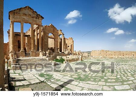 Picture - Africa, Tunisia, Sbeitla Roman ruins of Sufetula. Fotosearch