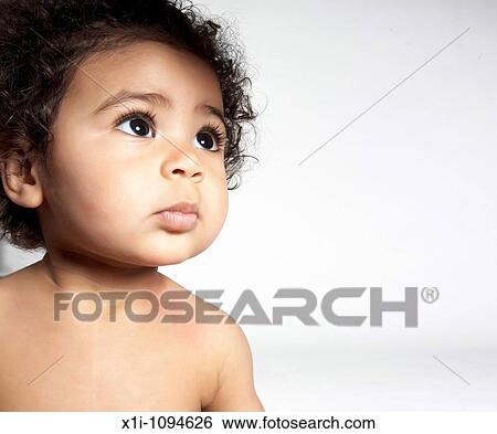Stock Photograph - African-American baby girl. Fotosearch