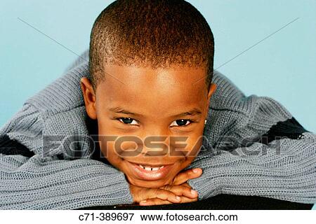 Stock Photo - African-American boy. Fotosearch
