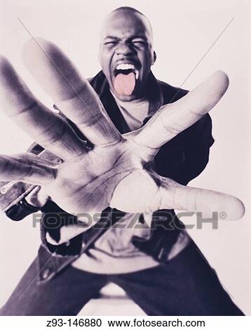 Stock Image - Afro-american man, conceptual. Fotosearch