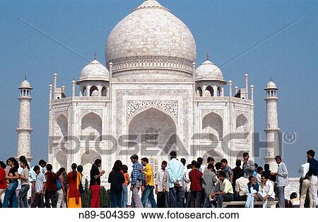 Afternoon Crowds. Taj Mahal. Agra. Uttar Pradesh. India. View Large Photo Image Stock Photo - Afternoon Crowds. Taj Mahal. Agra. Uttar Pradesh. India.. Fotosearch