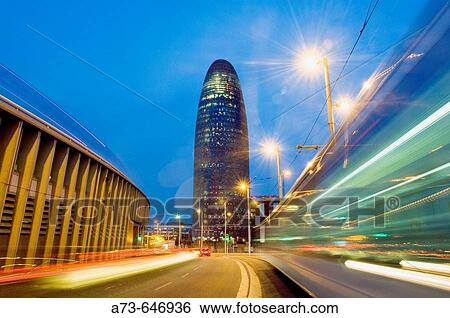 AGBAR (AGuas de BARcelona) tower by Jean Nouvel, Barcelona. Catalonia, Spain View Large Photo Image Stock Photograph - AGBAR (AGuas de BARcelona) tower by Jean Nouvel, Barcelona. Catalonia, Spain. Fotosearch