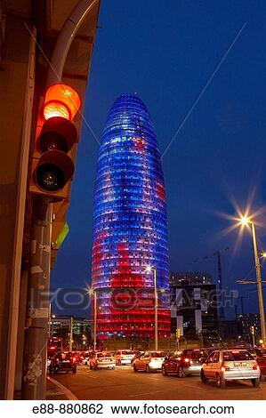 Agbar Tower, Barcelona, Catalonia, Spain View Large Photo Image Stock Image - Agbar Tower, Barcelona, Catalonia, Spain. Fotosearch