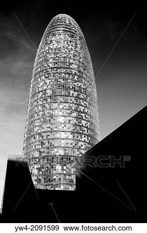 Agbar Tower, Barcelona, Catalonia, Spain. View Large Photo Image Stock Photo - Agbar Tower, Barcelona, Catalonia, Spain.. Fotosearch
