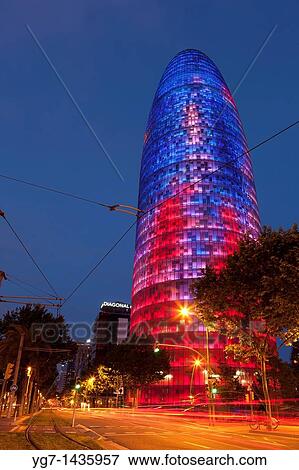 Agbar tower, Barcelona, Catalunya, Spain View Large Photo Image Stock Photo - Agbar tower, Barcelona, Catalunya, Spain. Fotosearch