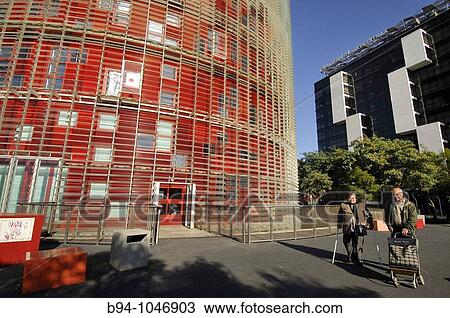 Agbar Tower by Jean Nouvel and Hotel Silken Diagonal designed by Juli Capella at Avinguda Diagonal, Barcelona. Catalonia, Spain View Large Photo Image Stock Image - Agbar Tower by Jean Nouvel and Hotel Silken Diagonal designed by Juli Capella at Avinguda Diagonal, Barcelona. Catalonia, Spain. Fotosearch