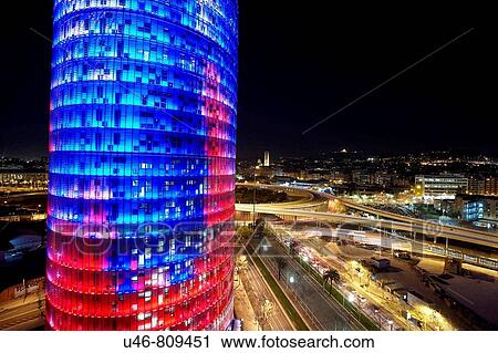 Agbar Tower by Jean Nouvel, Barcelona. Catalonia, Spain View Large Photo Image Stock Image - Agbar Tower by Jean Nouvel, Barcelona. Catalonia, Spain. Fotosearch