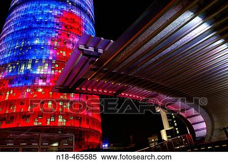 Agbar Tower by Jean Nouvel, Barcelona. Catalonia, Spain View Large Photo Image Stock Photography - Agbar Tower by Jean Nouvel, Barcelona. Catalonia, Spain. Fotosearch