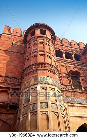 Picture - Agra Red Fort - The Amar Singh Gate, Agra, India.. Fotosearch