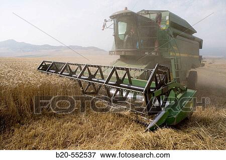 Agricultural machinery. Combine harvester on field of wheat.? Learza? estate. Near Estella, Navarre, Spain View Large Photo Image Stock Photo - Agricultural machinery. Combine harvester on field of wheat.? Learza? estate. Near Estella, Navarre, Spain. Fotosearch