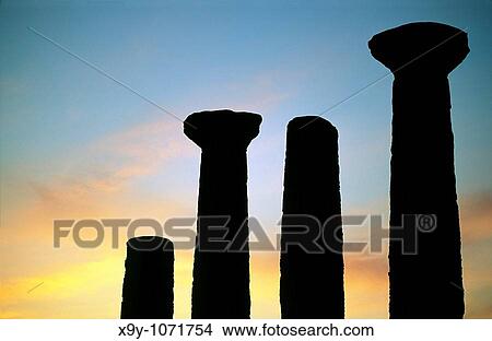 Agrigento, Sicily, Italy The Temple of Hercules in the ancient Greek Valley of Temples at Agrigento View Large Photo Image Picture - Agrigento, Sicily, Italy The Temple of Hercules in the ancient Greek Valley of Temples at Agrigento. Fotosearch