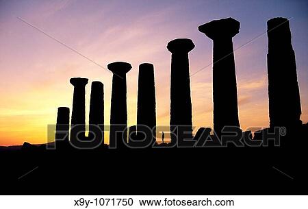 Agrigento, Sicily, Italy The Temple of Hercules in the ancient Greek Valley of Temples at Agrigento View Large Photo Image Stock Image - Agrigento, Sicily, Italy The Temple of Hercules in the ancient Greek Valley of Temples at Agrigento. Fotosearch