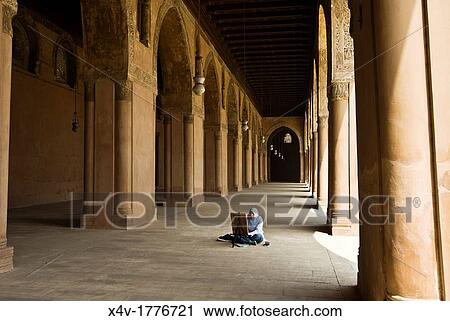 Stock Image - Ahmed Ibn Tulun Mosque, Cairo, Egypt, North Africa, Africa. Fotosearch