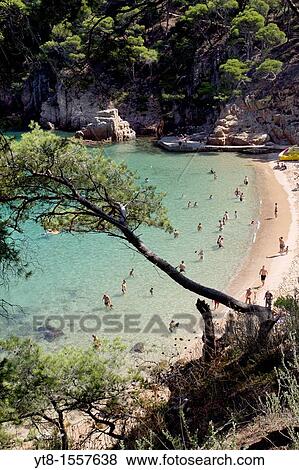 Aigua Blava, Costa Brava, Catalonia, Spain View Large Photo Image Stock Photo - Aigua Blava, Costa Brava, Catalonia, Spain. Fotosearch