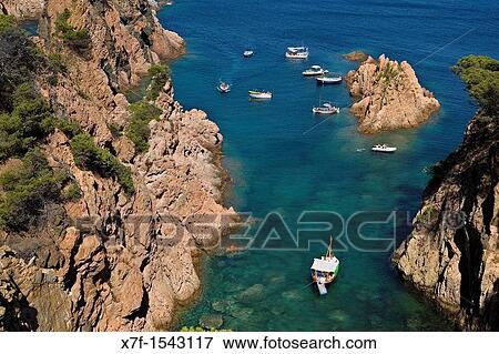 Aigua Xellida It is near Tamariu Costa Brava Girona province Catalonia Spain View Large Photo Image Stock Photo - Aigua Xellida It is near Tamariu Costa Brava Girona province Catalonia Spain. Fotosearch
