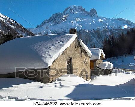 Stock Image - aiguilles verte et du dru trelechamp chamonix haute savoie france. Fotosearch