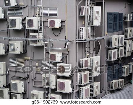 Stock Photo - Air conditioning unit in Singapore. Fotosearch