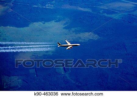 Airbus A340 inflight View Large Photo Image Stock Photograph - Airbus A340 inflight. Fotosearch
