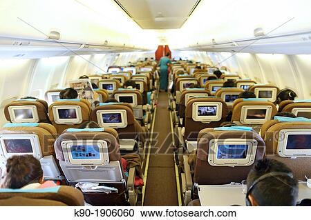 Aircraft cabin View Large Photo Image Stock Image - Aircraft cabin. Fotosearch