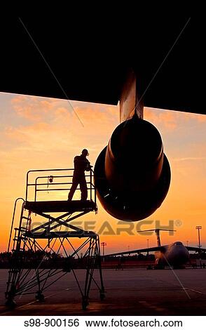 Stock Photograph - Airplane engine. Fotosearch